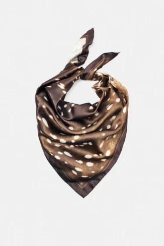 Bandana en satin à imprimé cerf Bandana en satin à imprimé cerf