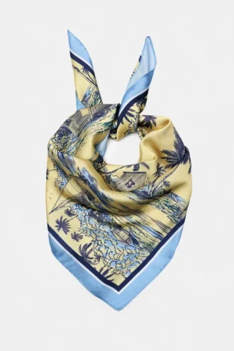 Bandana en satin à imprimé plage Bandana en satin à imprimé plage