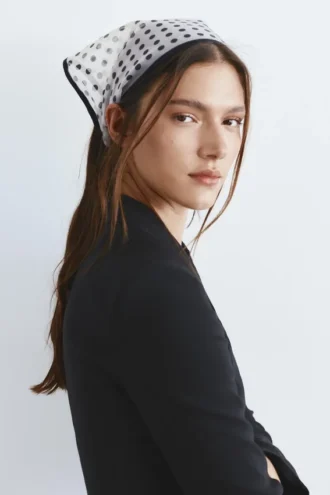 Bandana semi-transparent à pois
