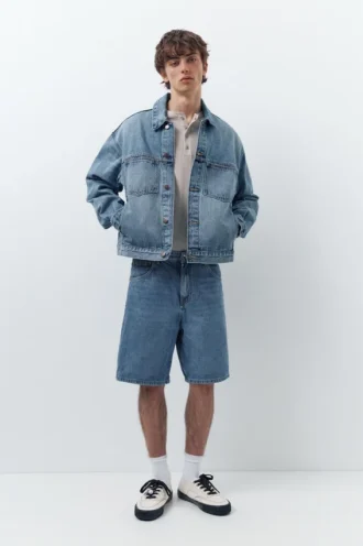 Bermudas ample en denim