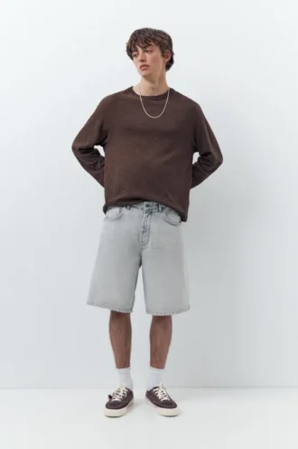 Bermudas ample en denim
