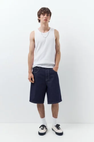 Bermudas ample en denim