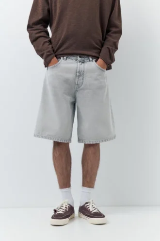 Bermudas ample en denim