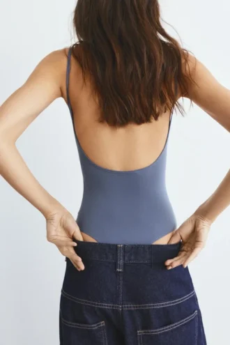 Body en polyamide à fines bretelles