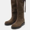 Bottes hautes en cuir avec boucle Bottes hautes en cuir avec boucle