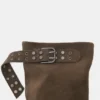 Bottes hautes en cuir avec boucle Bottes hautes en cuir avec boucle