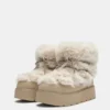 Bottes plates en fausse fourrure Bottes plates en fausse fourrure