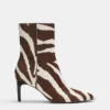Bottes à talons hauts en cuir de vachette Bottes à talons hauts en cuir de vachette