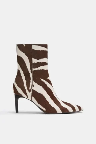 Bottes à talons hauts en cuir de vachette