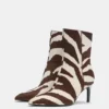 Bottes à talons hauts en cuir de vachette Bottes à talons hauts en cuir de vachette