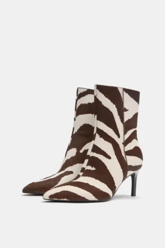 Bottes à talons hauts en cuir de vachette