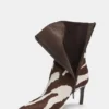 Bottes à talons hauts en cuir de vachette Bottes à talons hauts en cuir de vachette