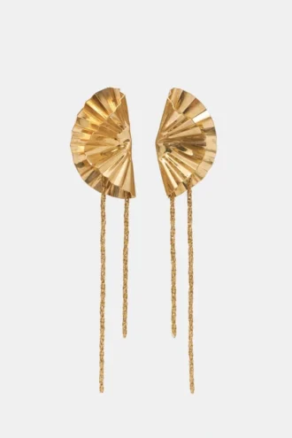 Boucles d&rsquo;oreilles en forme de chaîne de fleurs