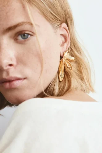 Boucles d&rsquo;oreilles en forme de fleur