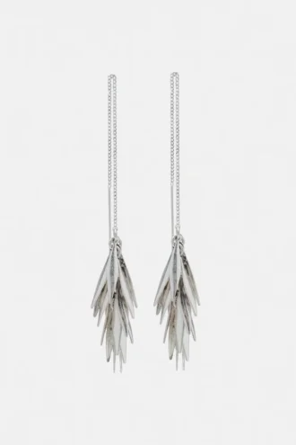 Boucles d&rsquo;oreilles pendantes en forme de feuille