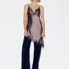 Camisole asymétrique en dentelle