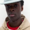 Casquette bleue à 5 panneaux avec broderie