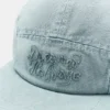 Casquette bleue à 5 panneaux avec broderie