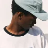 Casquette bleue à 5 panneaux avec broderie