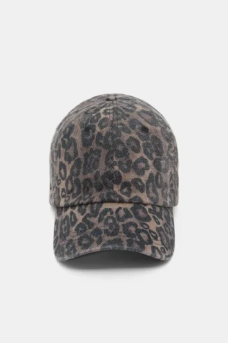 Casquette à imprimé léopard