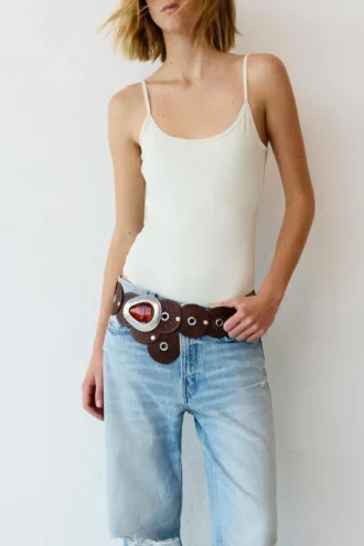 Ceinture avec cercles et boucle