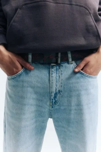 Ceinture brodée de flammes