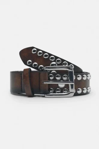 Ceinture cloutée en simili cuir