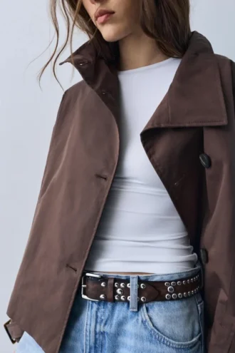Ceinture cloutée en simili cuir