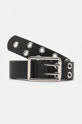 Ceinture en simili cuir avec œillets