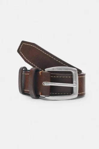 Ceinture en simili cuir avec surpiqûres
