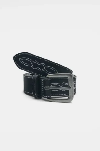 Ceinture en simili cuir avec surpiqûres
