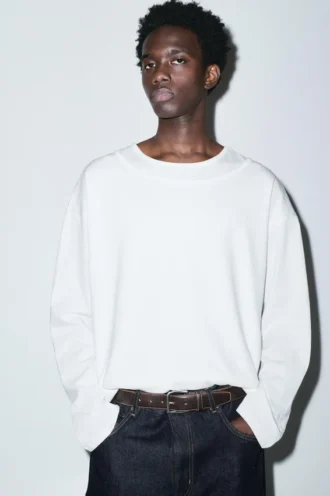 Ceinture en simili cuir avec surpiqûres