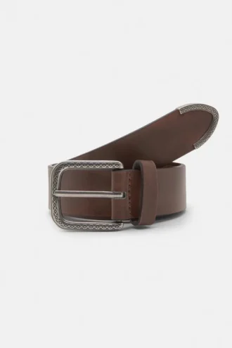 Ceinture en simili cuir marron