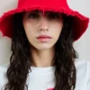 Chapeau bob à ourlet effiloché Chapeau bob à ourlet effiloché