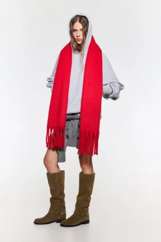 Écharpe longue effet mohair