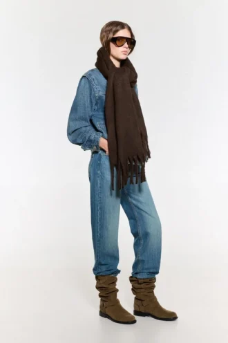 Écharpe longue effet mohair