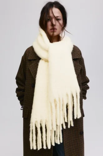 Écharpe longue effet mohair