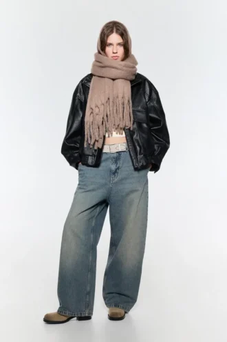 Écharpe longue effet mohair