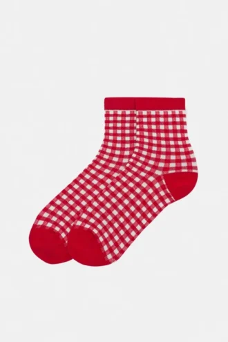 Chaussettes à carreaux vichy