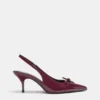 Chaussures à Talons en cuir verni avec nœud