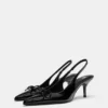 Chaussures à Talons en cuir verni avec nœud