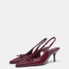 Chaussures à Talons en cuir verni avec nœud