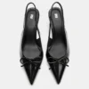 Chaussures à Talons en cuir verni avec nœud