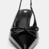 Chaussures à Talons en cuir verni avec nœud