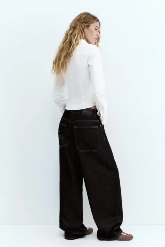 Chemise ajustée en popeline avec pinces