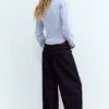 Chemise ajustée en popeline avec pinces