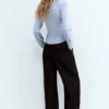 Chemise ajustée en popeline avec pinces