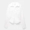 Chemise ajustée en popeline avec pinces