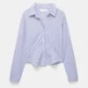 Chemise ajustée en popeline avec pinces