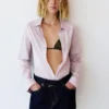 Chemise ajustée en popeline avec pinces